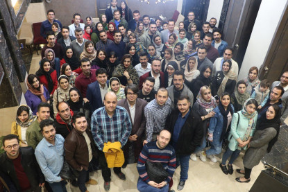 Celebration of the end of 1997 with the colleagues of Ghasedak Company